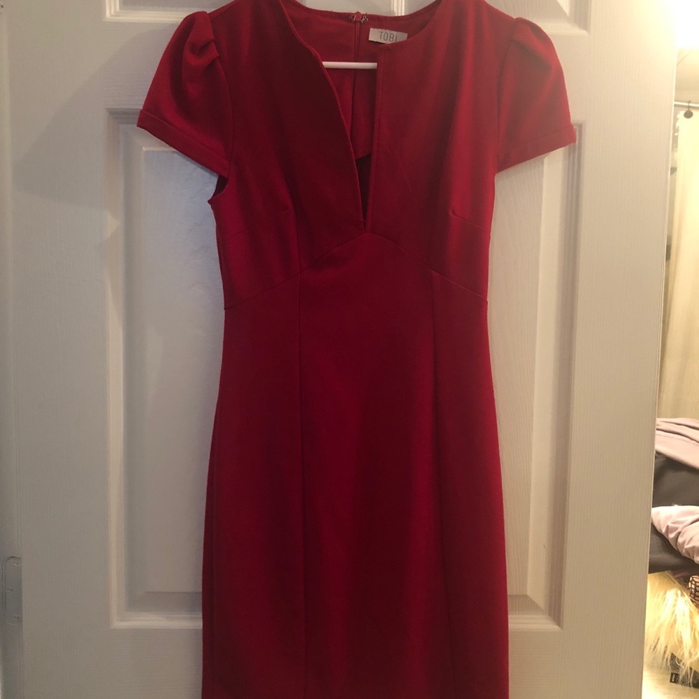 Red cocktail dress